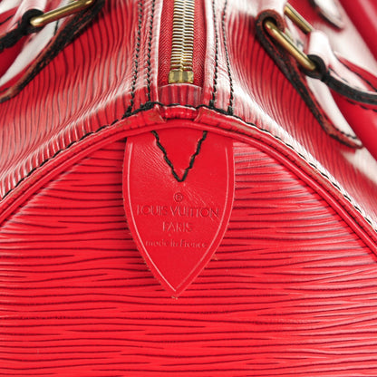 Louis Vuitton Epi Speedy 25 Castillan Red 6 of 12