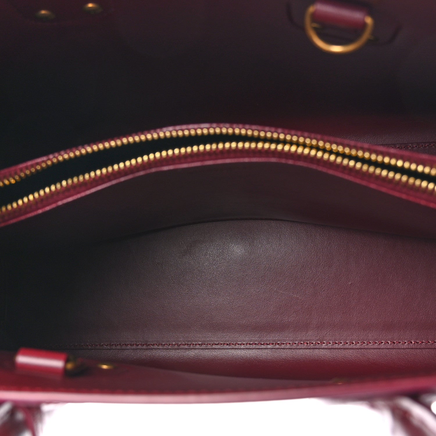 Saint Laurent Calfskin Sac De Jour Burgundy 6 of 11