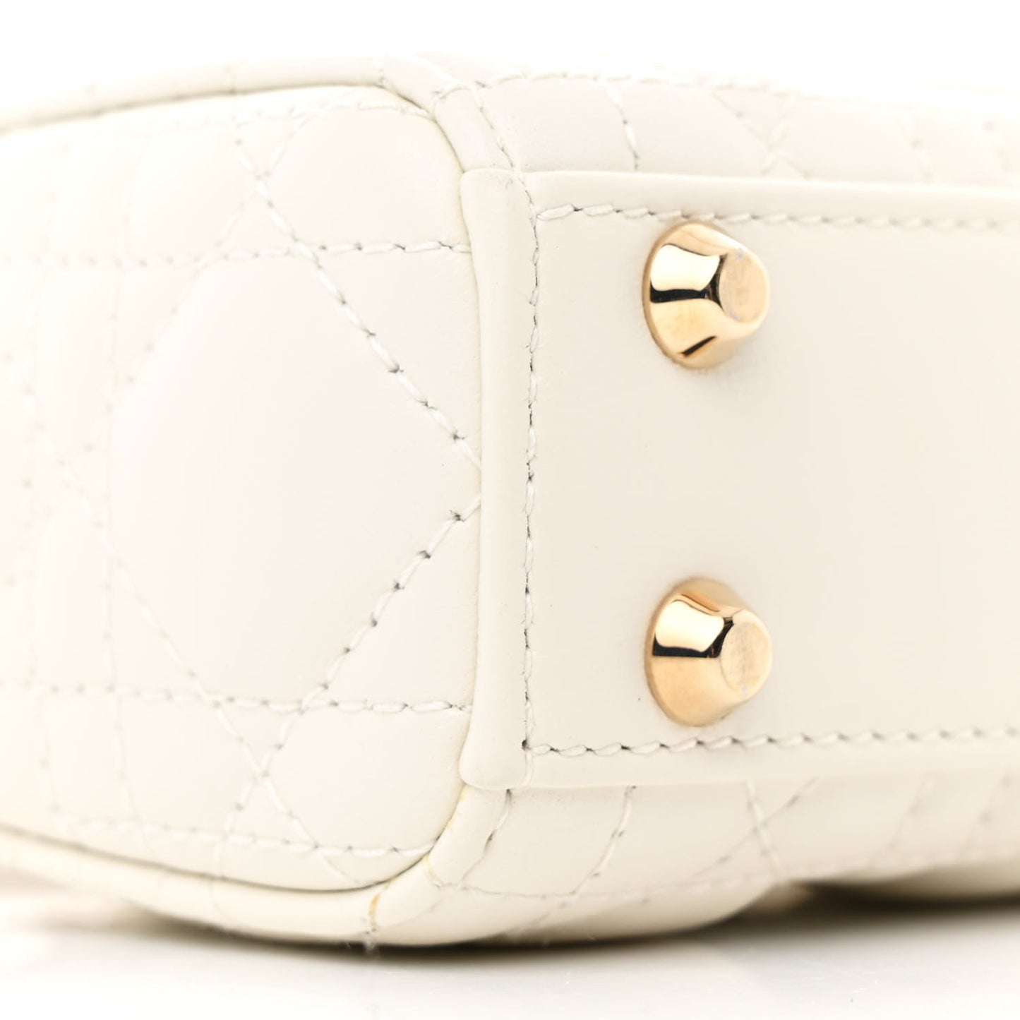 Lambskin Cannage Micro Lady Dior Latte