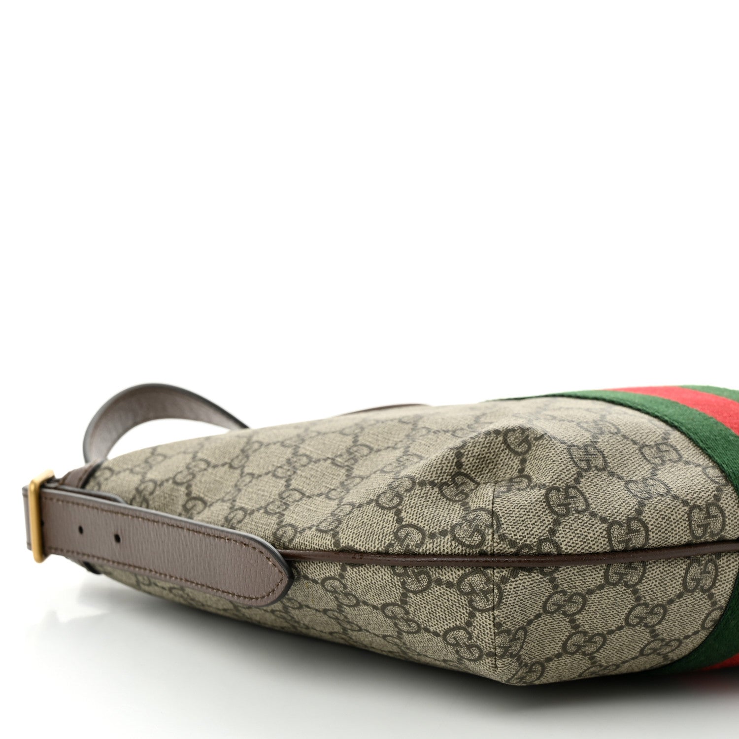 Gucci GG Supreme Monogram Web Small Ophidia Half Moon Hobo Brown 9 of 10