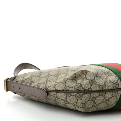 Gucci GG Supreme Monogram Web Small Ophidia Half Moon Hobo Brown 9 of 10