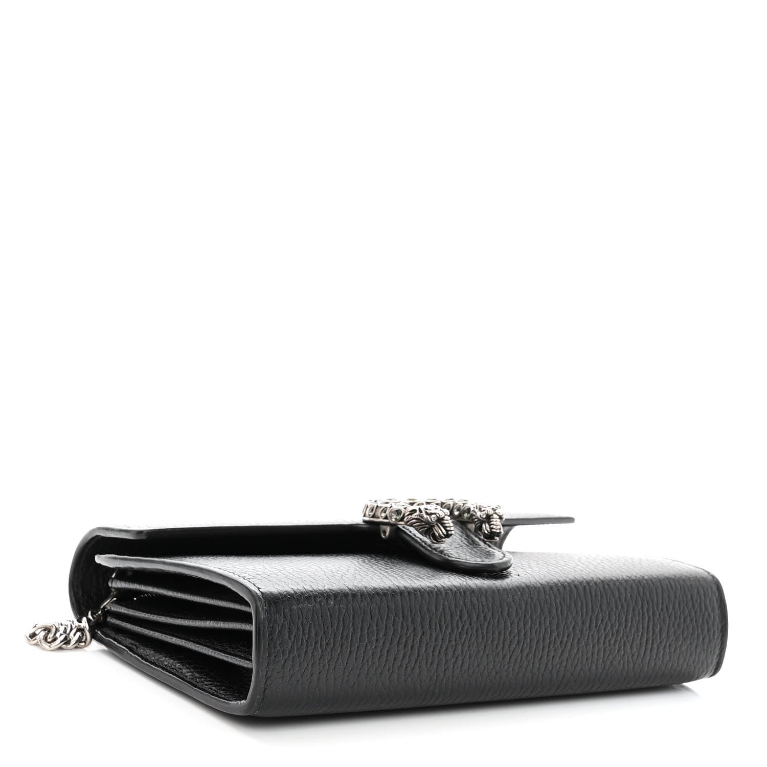 Gucci Calfskin Mini Dionysus Chain Wallet Black 4 of 11
