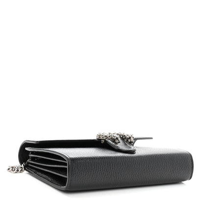 Gucci Calfskin Mini Dionysus Chain Wallet Black 4 of 11