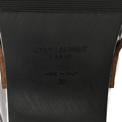 Saint Laurent Smooth Calfskin Le Maillon Clogs 38 Black 6 of 8
