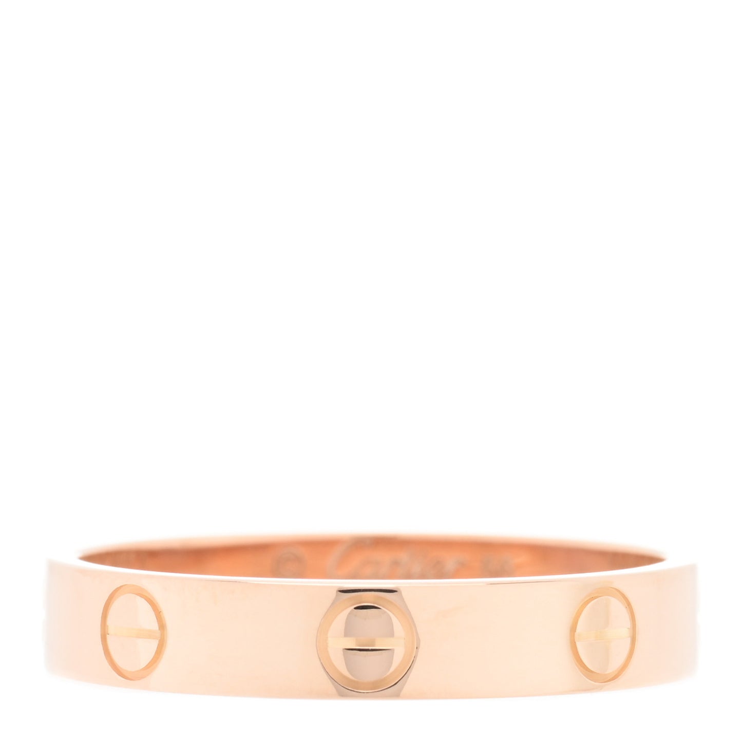 18K Pink Gold 3.5mm LOVE Wedding Band Ring 56 7.75