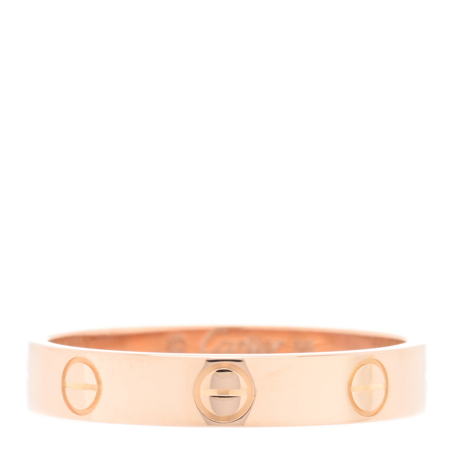 Cartier 18K Pink Gold 3.5mm LOVE Wedding Band Ring 56 7.75 1 of 5