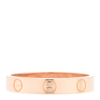 Cartier 18K Pink Gold 3.5mm LOVE Wedding Band Ring 56 7.75 1 of 5