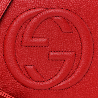 Gucci Pebbled Calfskin Small Soho Disco Bag Tabasco Red 8 of 10
