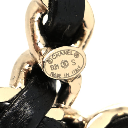 Chanel Lambskin Chain CC Brooch Black Gold 3 of 3