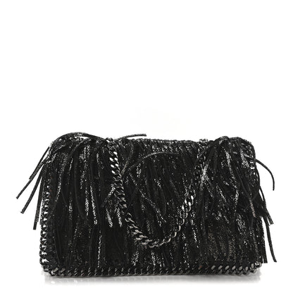 Stella McCartney Shaggy Deer Fringe Flat Crossbody Black 1 of 9