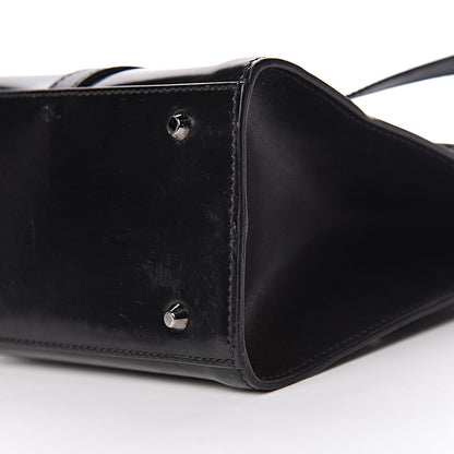 Christian Dior Glazed Calfskin Saddle Shopper Black 10 of 14