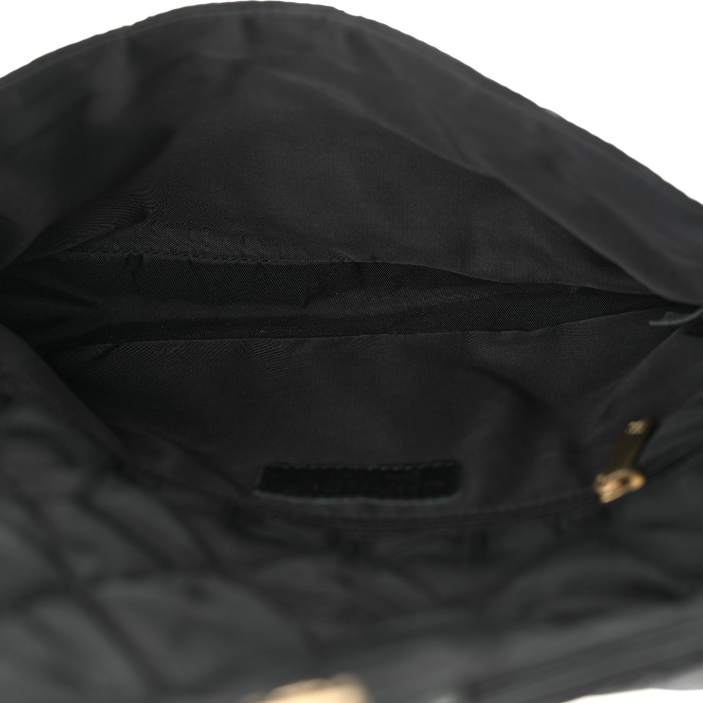 Nylon Quilted Travel Flap Black