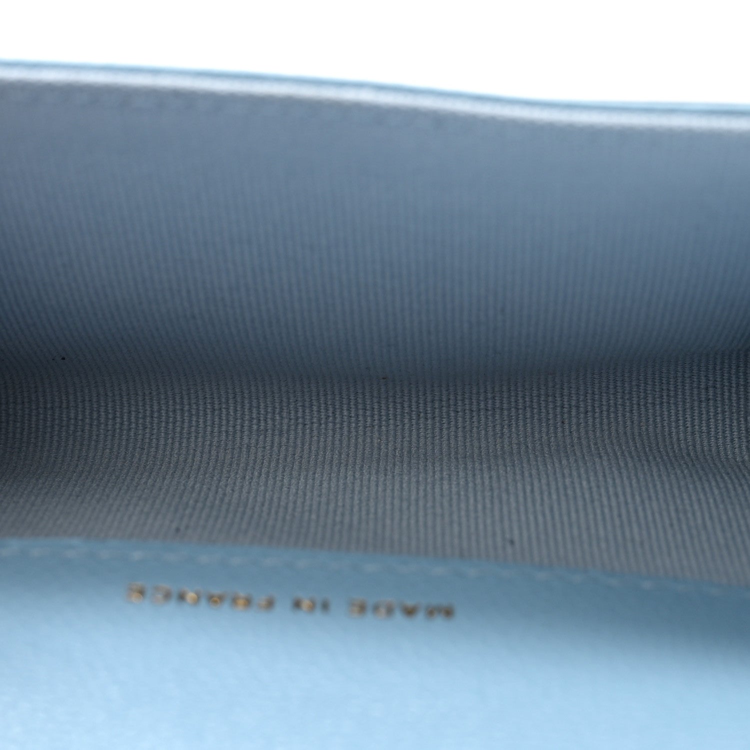 Chanel Caviar Quilted Flap Card Holder Wallet Light Blue 5 of 9