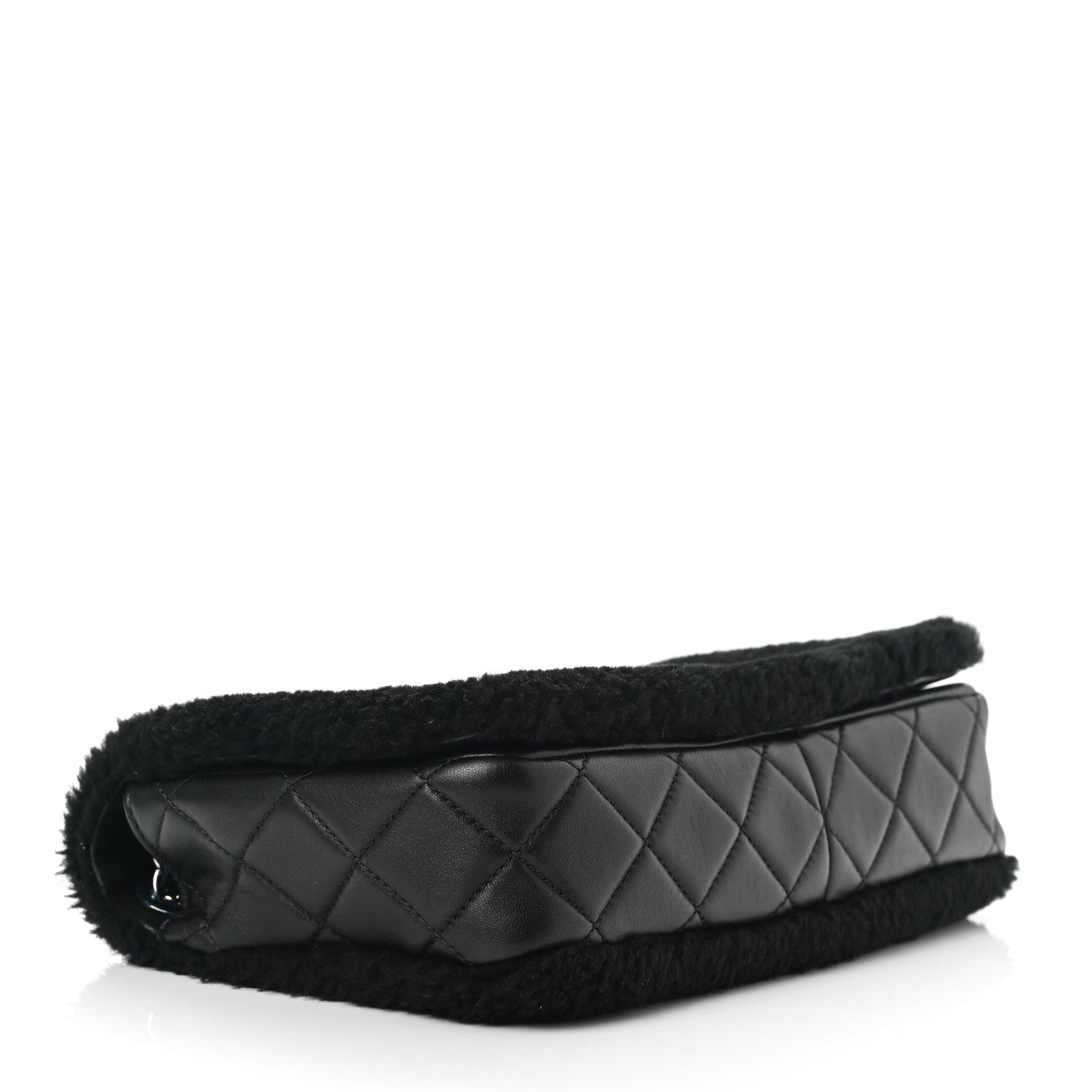 Chanel Shearling Lambskin Medium Chanel 100% Flap Black 4 of 9