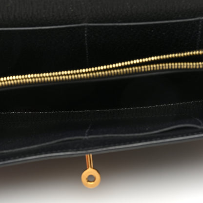 Hermes Chevre Mysore Kelly Wallet To Go Black 5 of 11