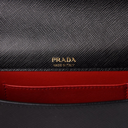 Prada Saffiano Lux Crossbody Bag Black 6 of 9