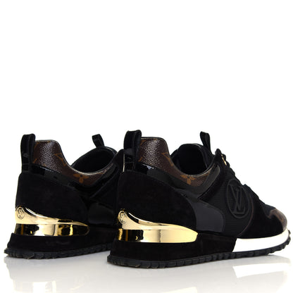 Louis Vuitton Suede Monogram Run Away Sneakers 37.5 Black 4 of 6