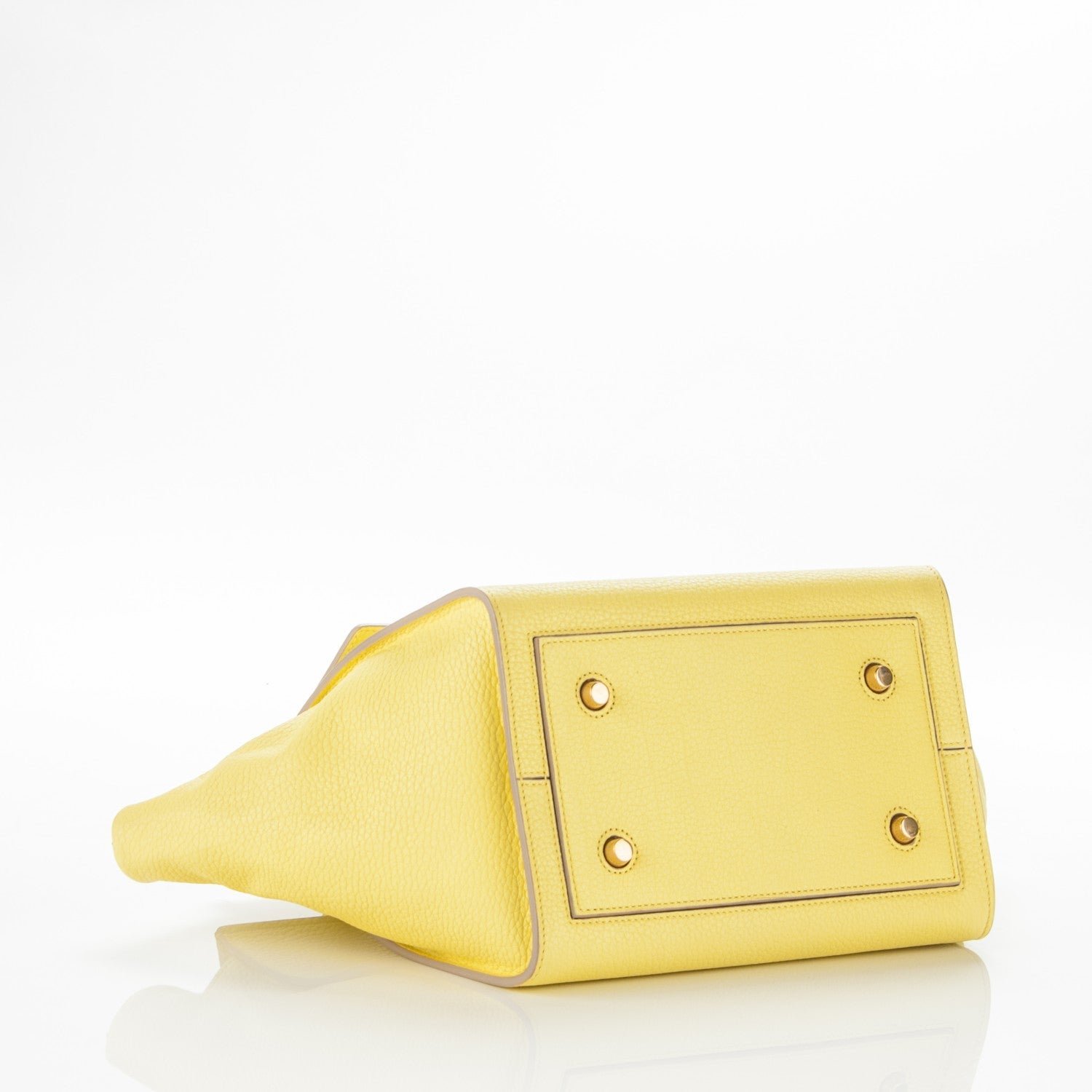 Celine Crisped Calfskin Mini Tie Knot Tote Fluo Yellow 4 of 6