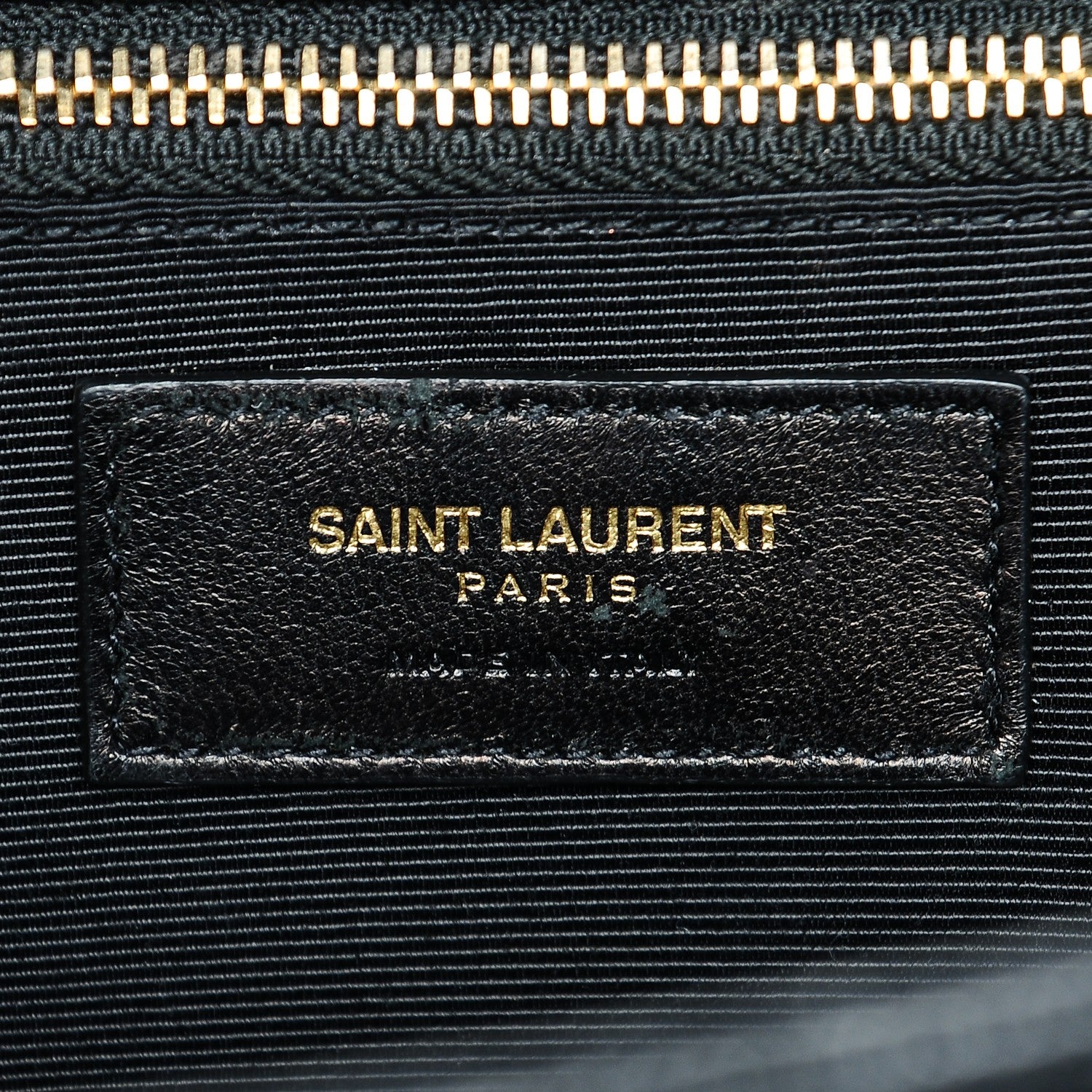 Saint Laurent Grain De Poudre Matelasse Chevron Large Monogram Satchel Black 6 of 6
