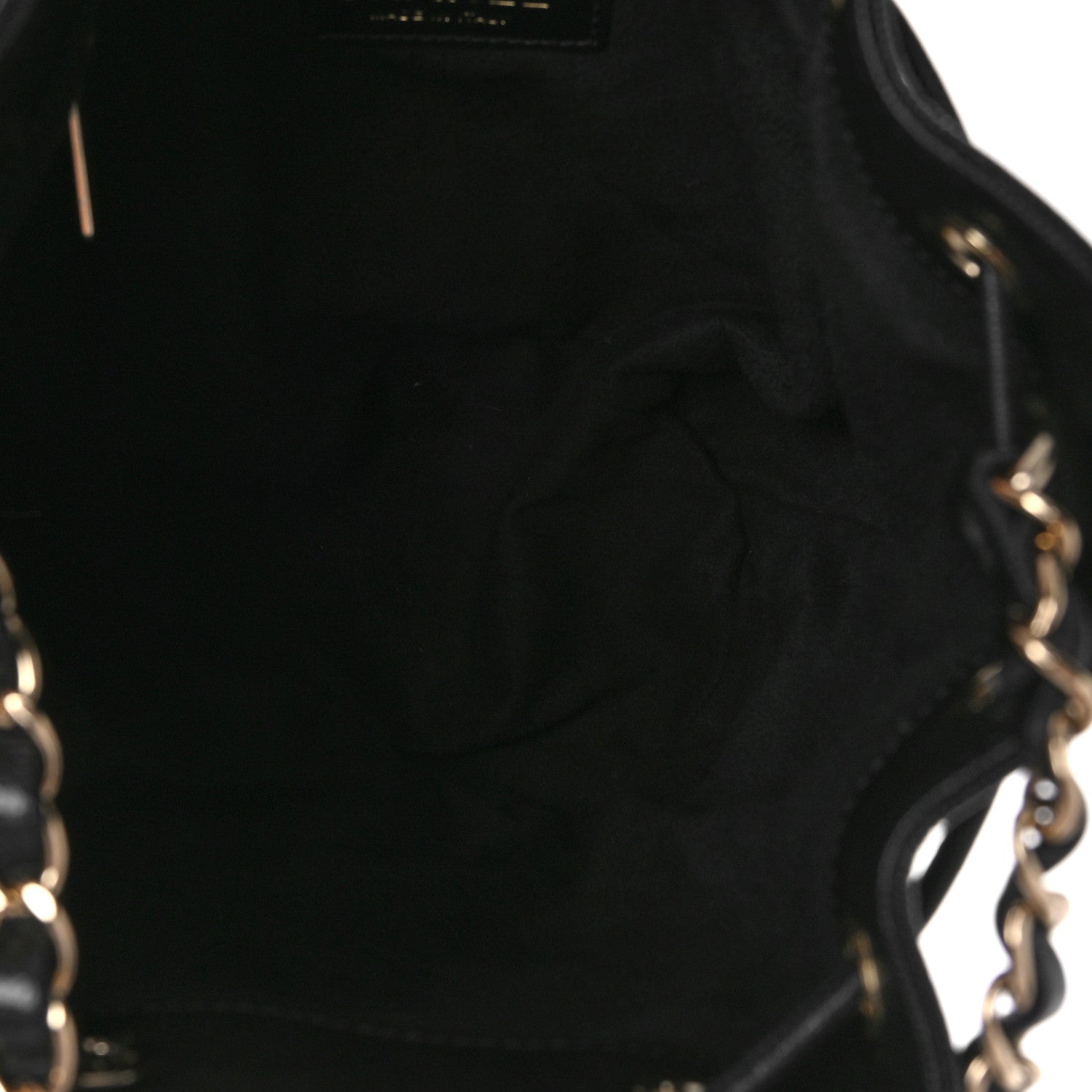 Chanel Caviar Deauville Drawstring Bucket Bag Black 5 of 9