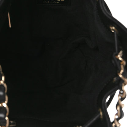 Chanel Caviar Deauville Drawstring Bucket Bag Black 5 of 9