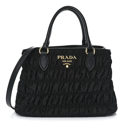 Prada Tessuto Nylon Gaufre Small Tote Black 1 of 9