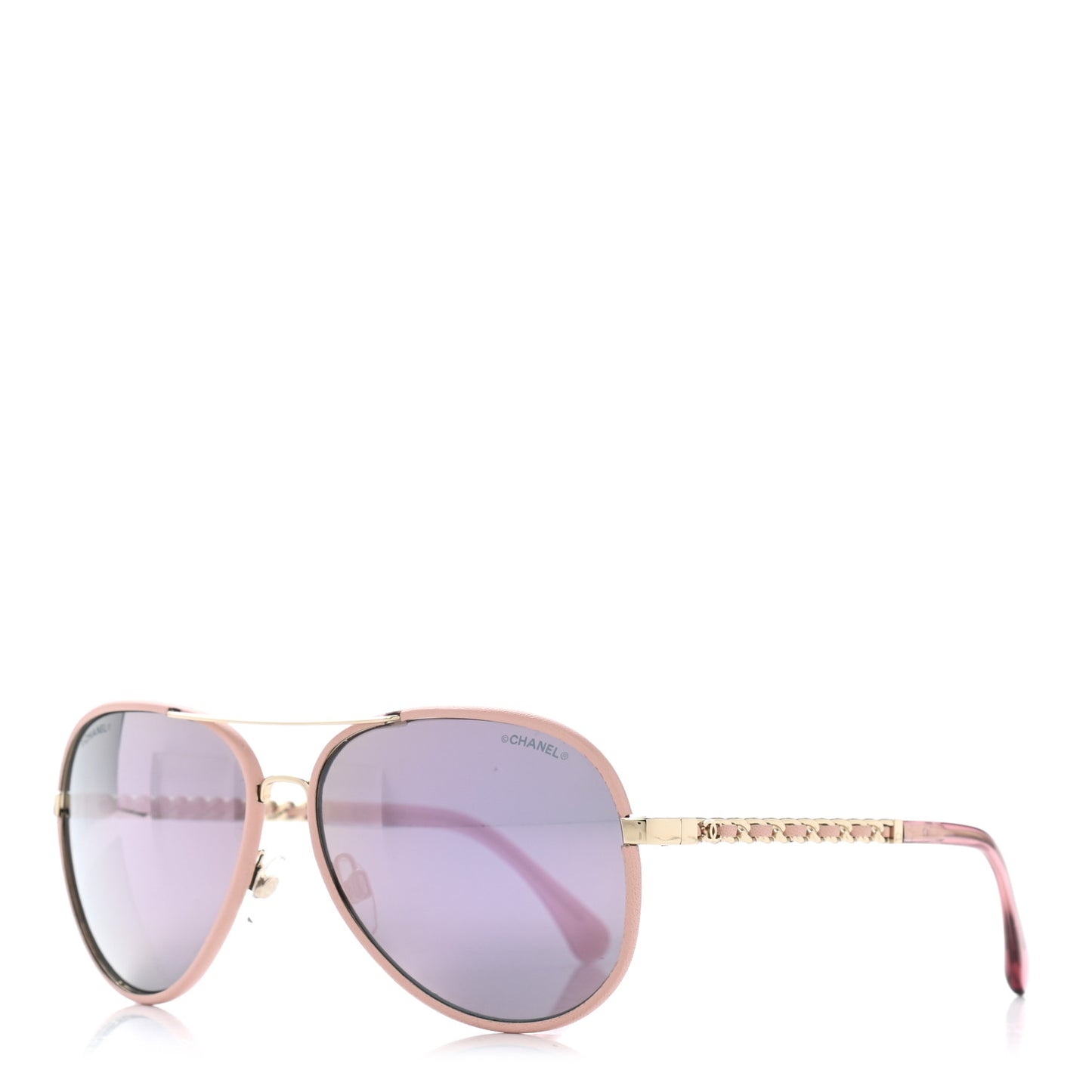 Metal Pilot Winter Sunglasses 4219-Q Light Pink
