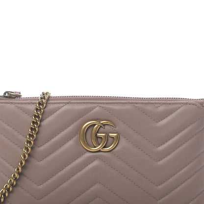 Gucci Calfskin Matelasse Mini GG Marmont Chain Bag Porcelain Rose 12 of 15