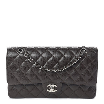 Chanel Caviar Quilted Medium Double Flap Dark Brown 1 of 8