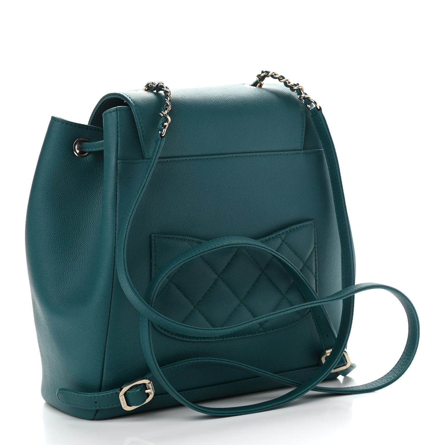 Chanel Caviar Quilted Business Affinity Backpack Green 3 of 9