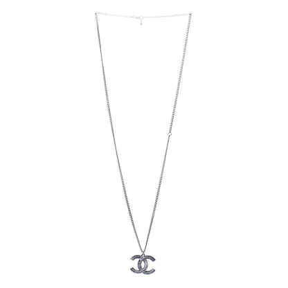 Chanel Crystal Baguette CC Necklace Blue 3 of 6