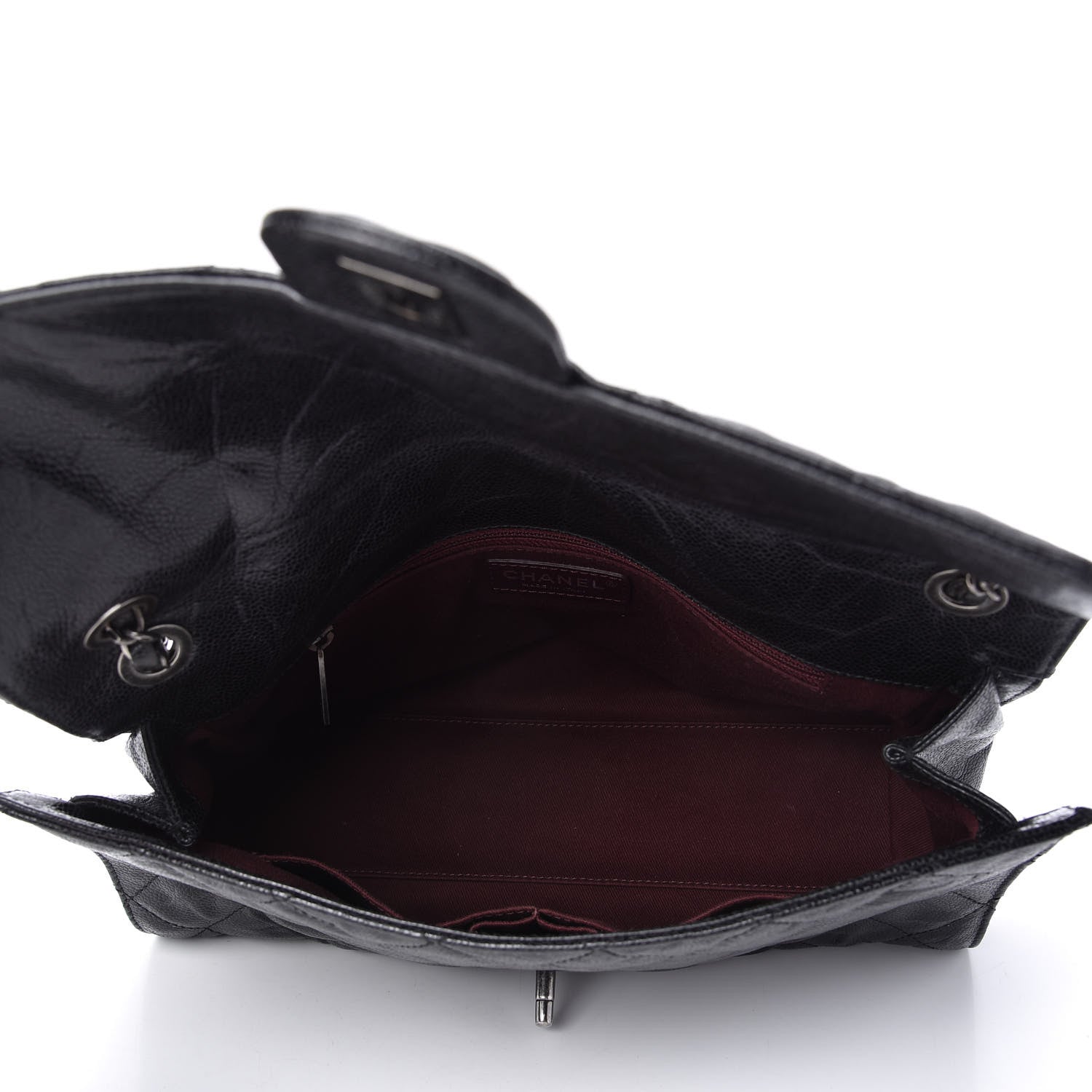 Chanel Crumpled Grained Calfskin Jumbo CC Crave Flap Black 5 of 11