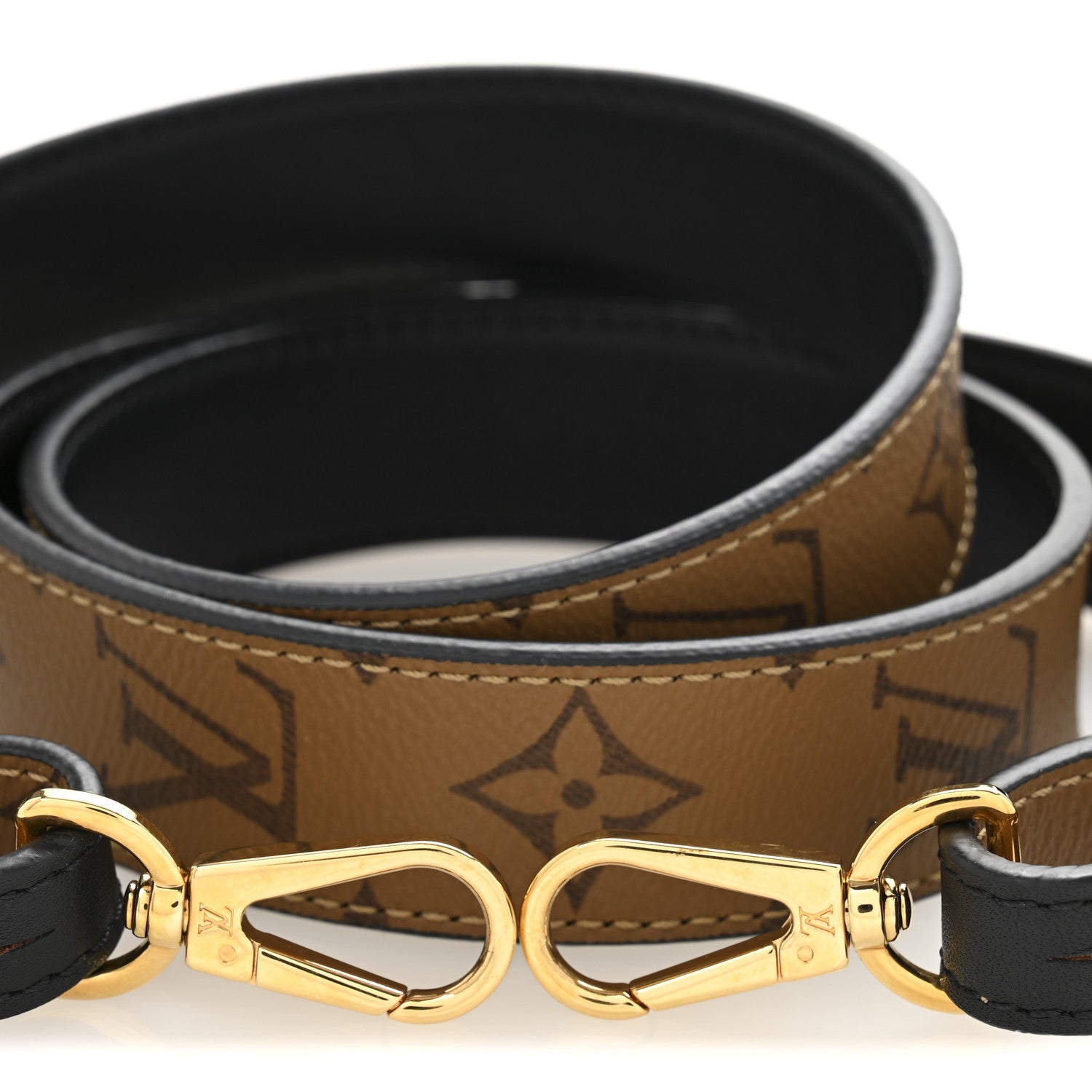 Louis Vuitton Reverse Monogram Bandouliere Shoulder Strap XL Black 3 of 5