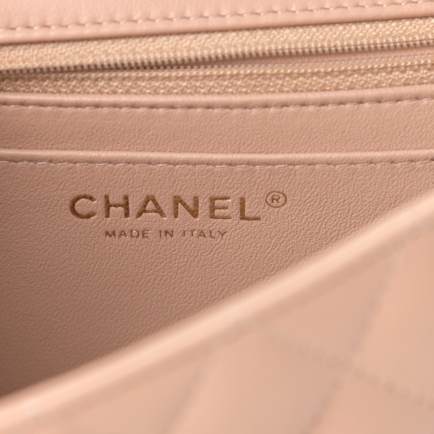 Chanel Lambskin Quilted Mini Rectangular Flap Beige 6 of 10