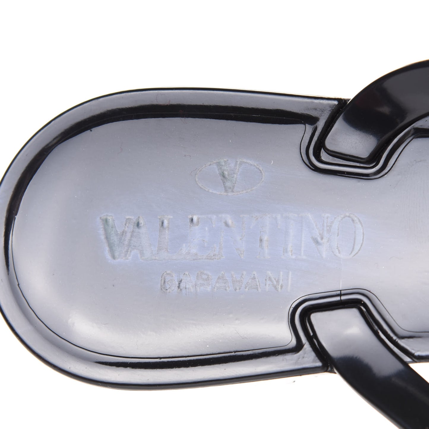 PVC Jelly Bow Thong Sandals 38 Black