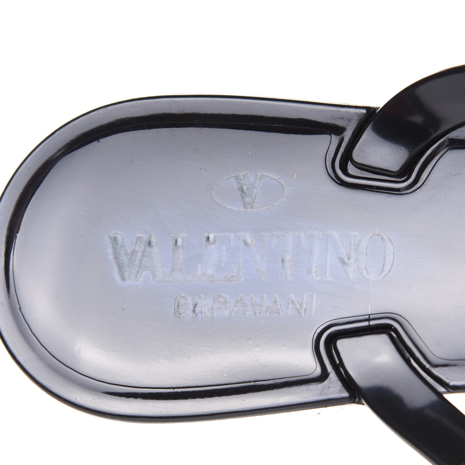 Valentino Garavani PVC Jelly Bow Thong Sandals 38 Black 8 of 9