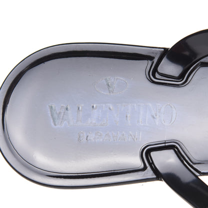 Valentino Garavani PVC Jelly Bow Thong Sandals 38 Black 8 of 9