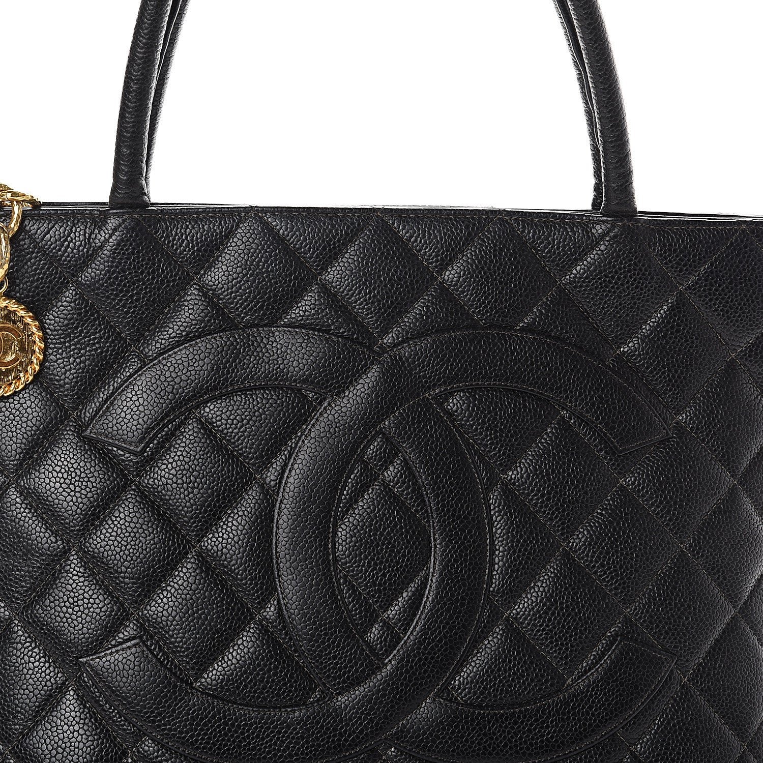 Chanel Caviar Quilted Medallion Tote Black 7 of 9