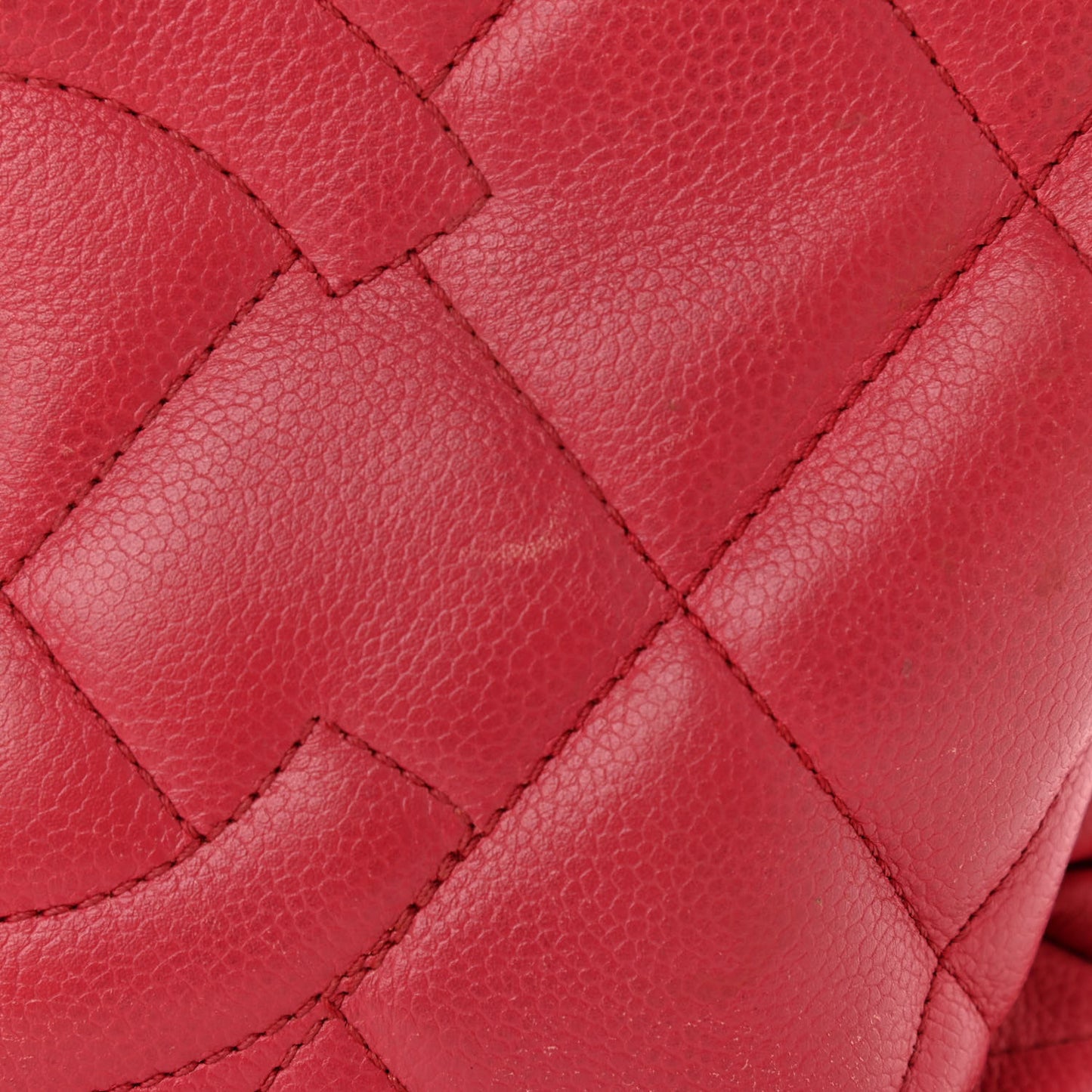 Soft Caviar Quilted CC Timeless Tote Fuchsia