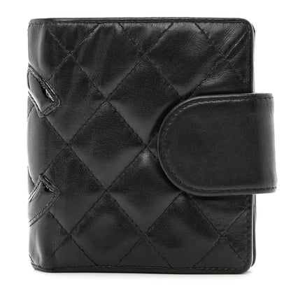 Chanel Calfskin Quilted Cambon Bi-Fold Wallet Black 1 of 12