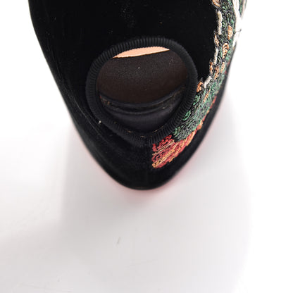 Christian Louboutin Velvet Dragon Tattoo Highness 160 Pumps 39 Black 16 of 21