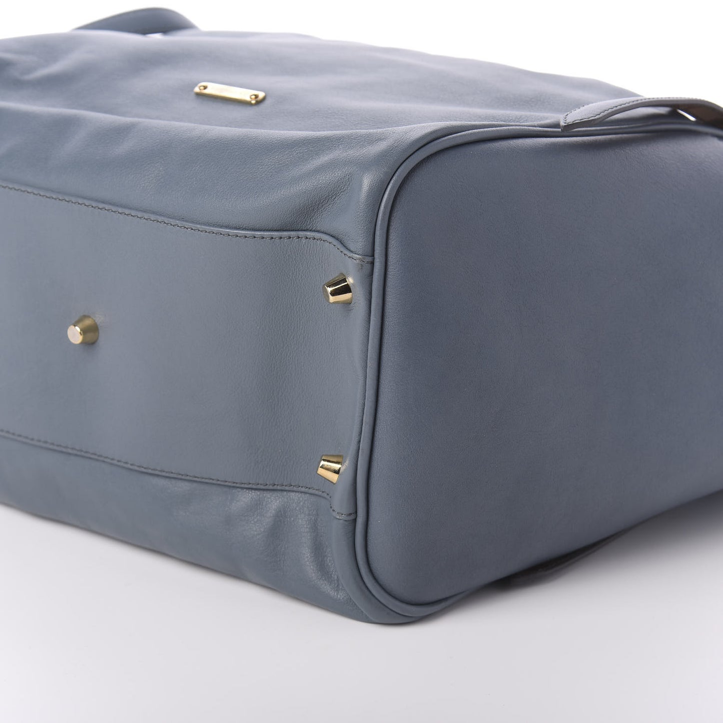 Calfskin Haymarket Check Small Canterbury Tote Slate Blue