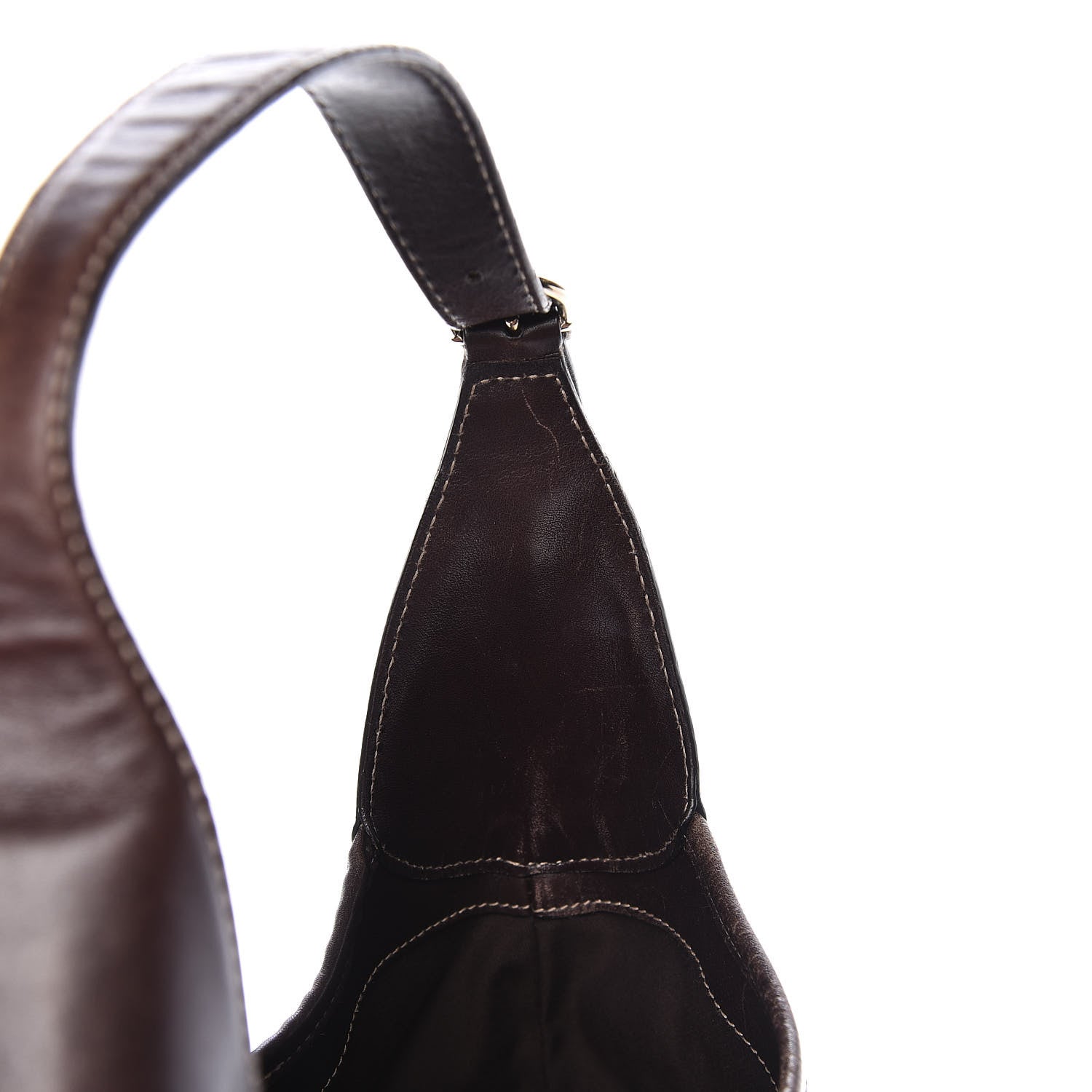 Gucci Monogram Web Jackie O Bouvier Hobo Dark Brown 10 of 15