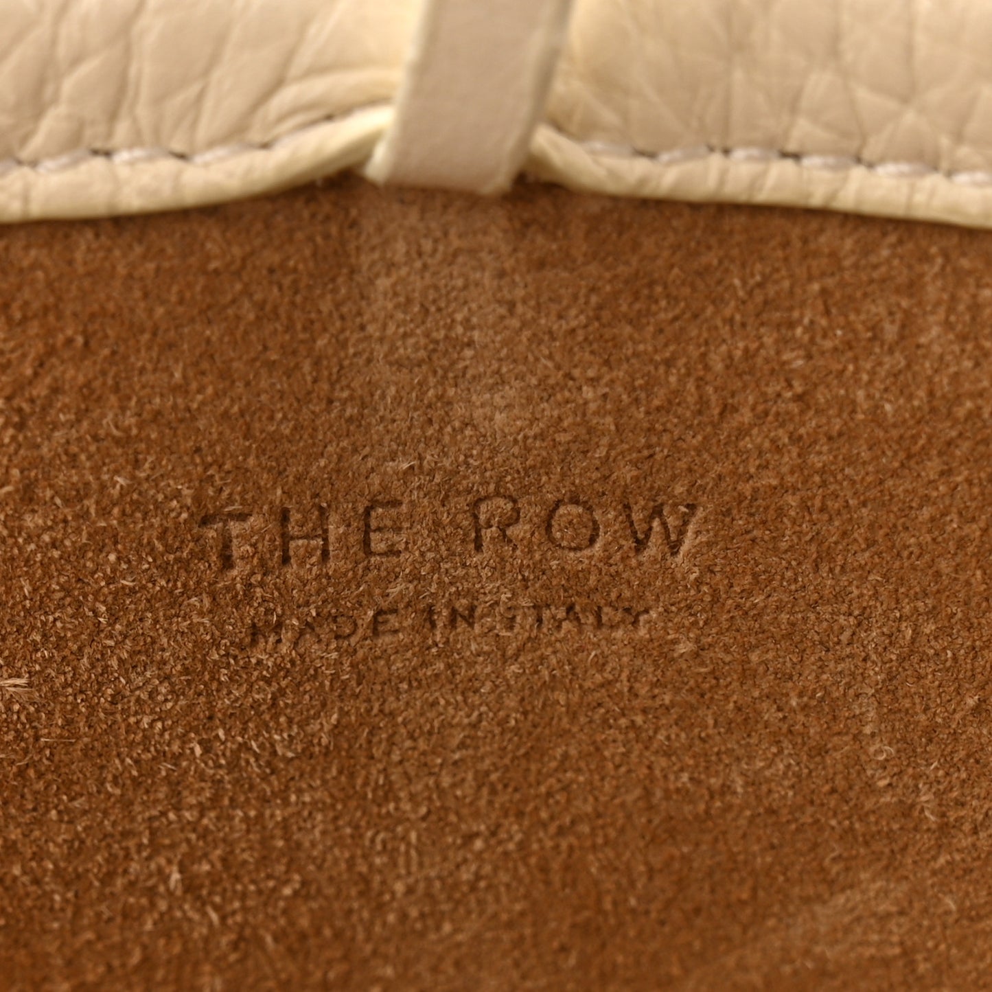 Grained Calfskin Small N/S Park Tote Ivory