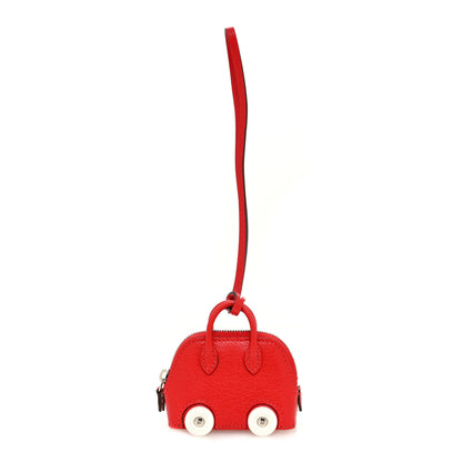 Hermes Chevre Mysore Bolide On Wheels Bag Charm Rouge de Coeur 1 of 5