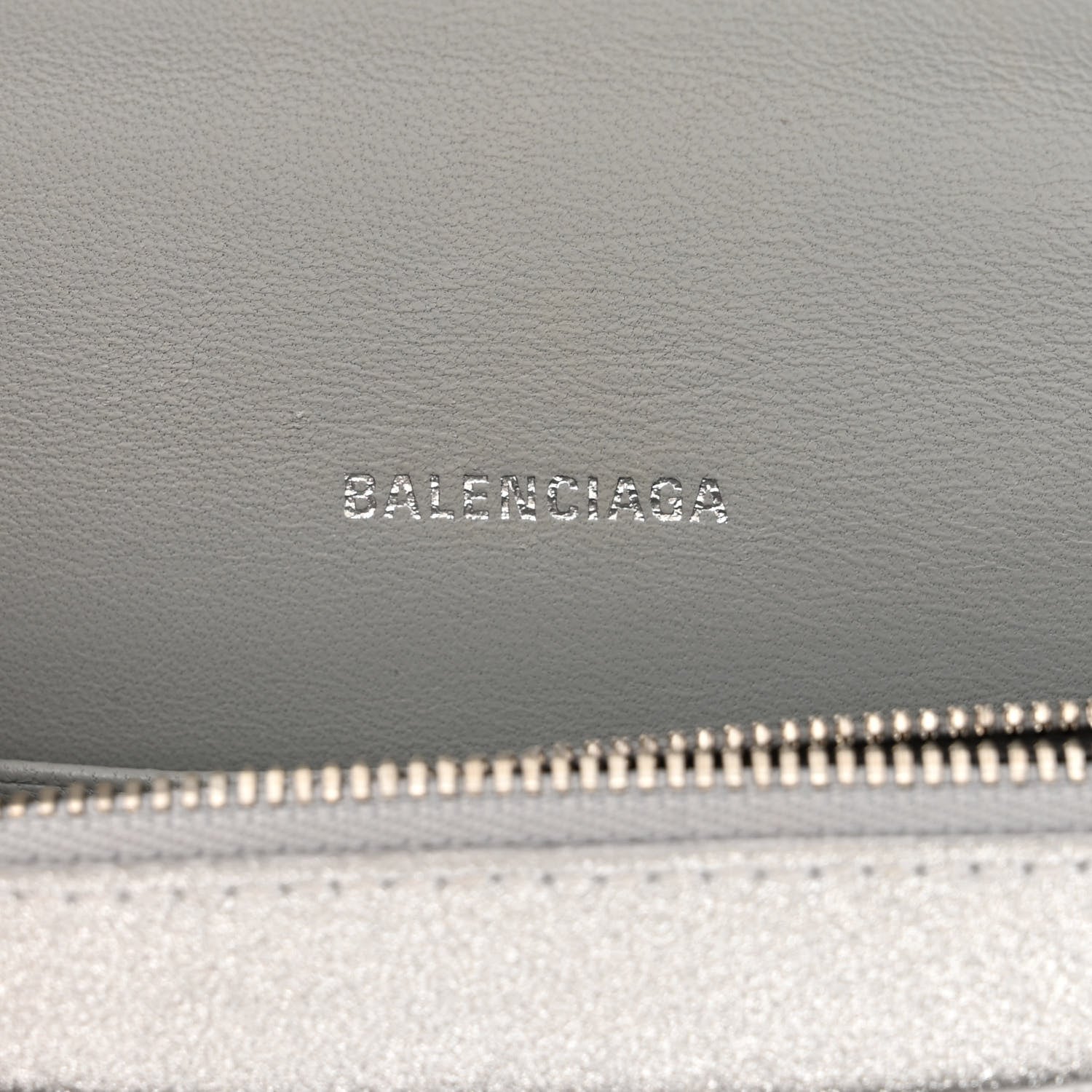 Balenciaga Sparkling Fabric XS Hourglass Wallet On Chain Silver 6 of 9