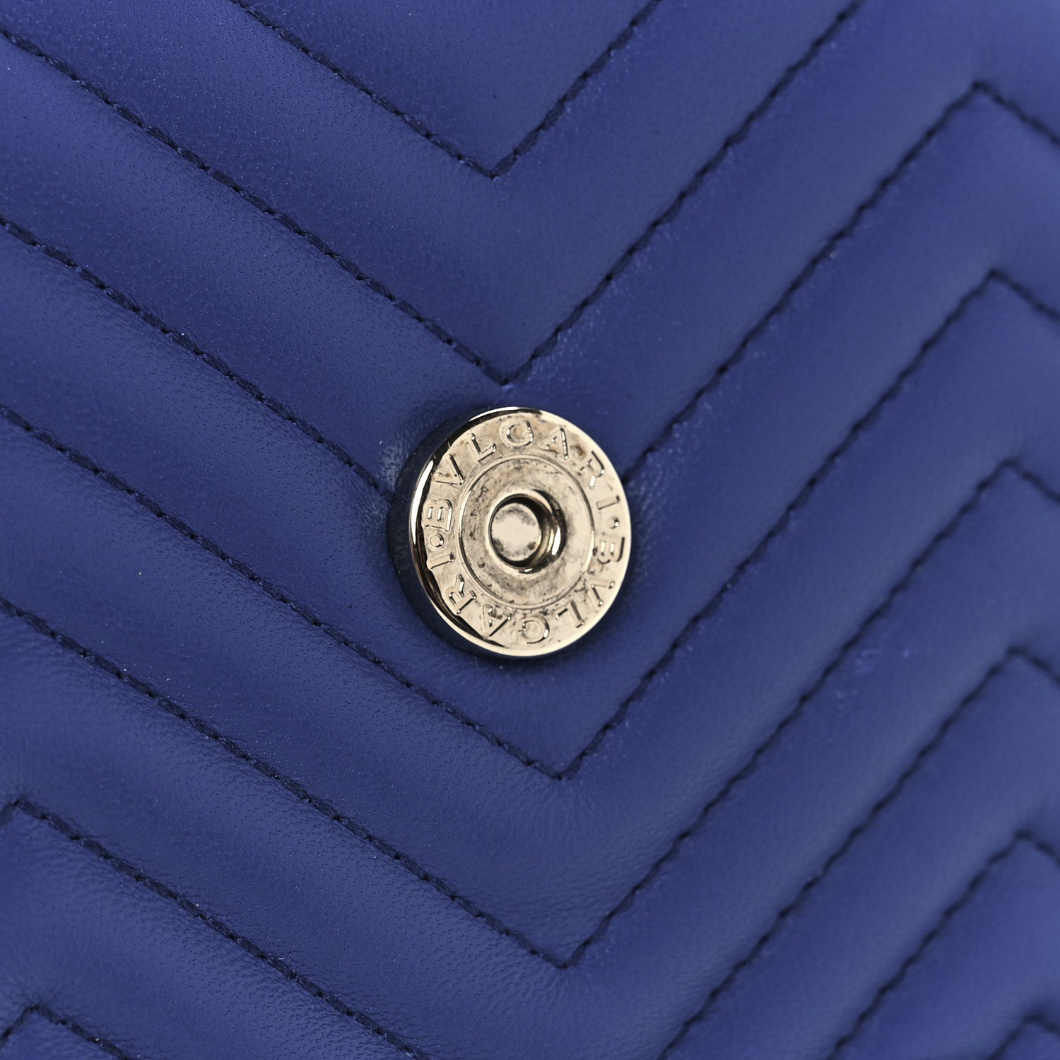 Bulgari Calfskin Quilted Serpenti Forever Belt Bag Blue 7 of 15