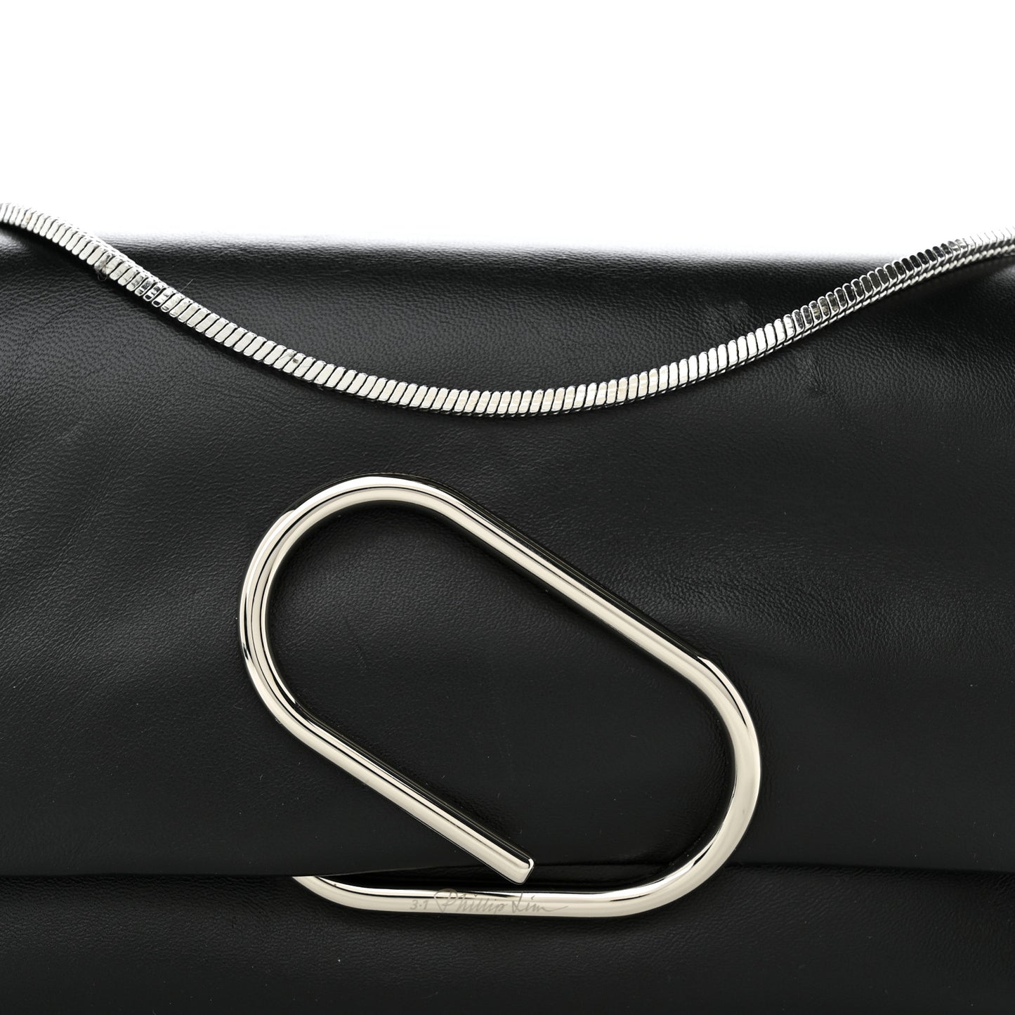 Calfskin Alix Soft Flap Clutch Black