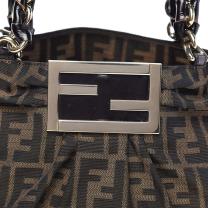 Fendi Zucca Small Mia Tote Tobacco 10 of 10