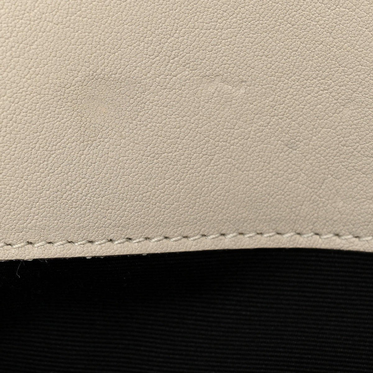 Sheepskin Matelasse Large Monogram College Satchel Light Grey